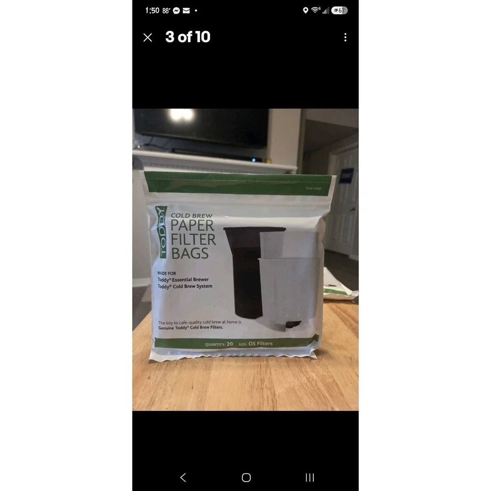 Toddy Disposable Paper Filter Bags 20 Pack THMPFF20